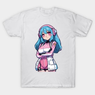 Cute bubblegum robot girl T-Shirt